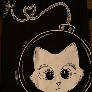 I heart bomb kitty 3XL black